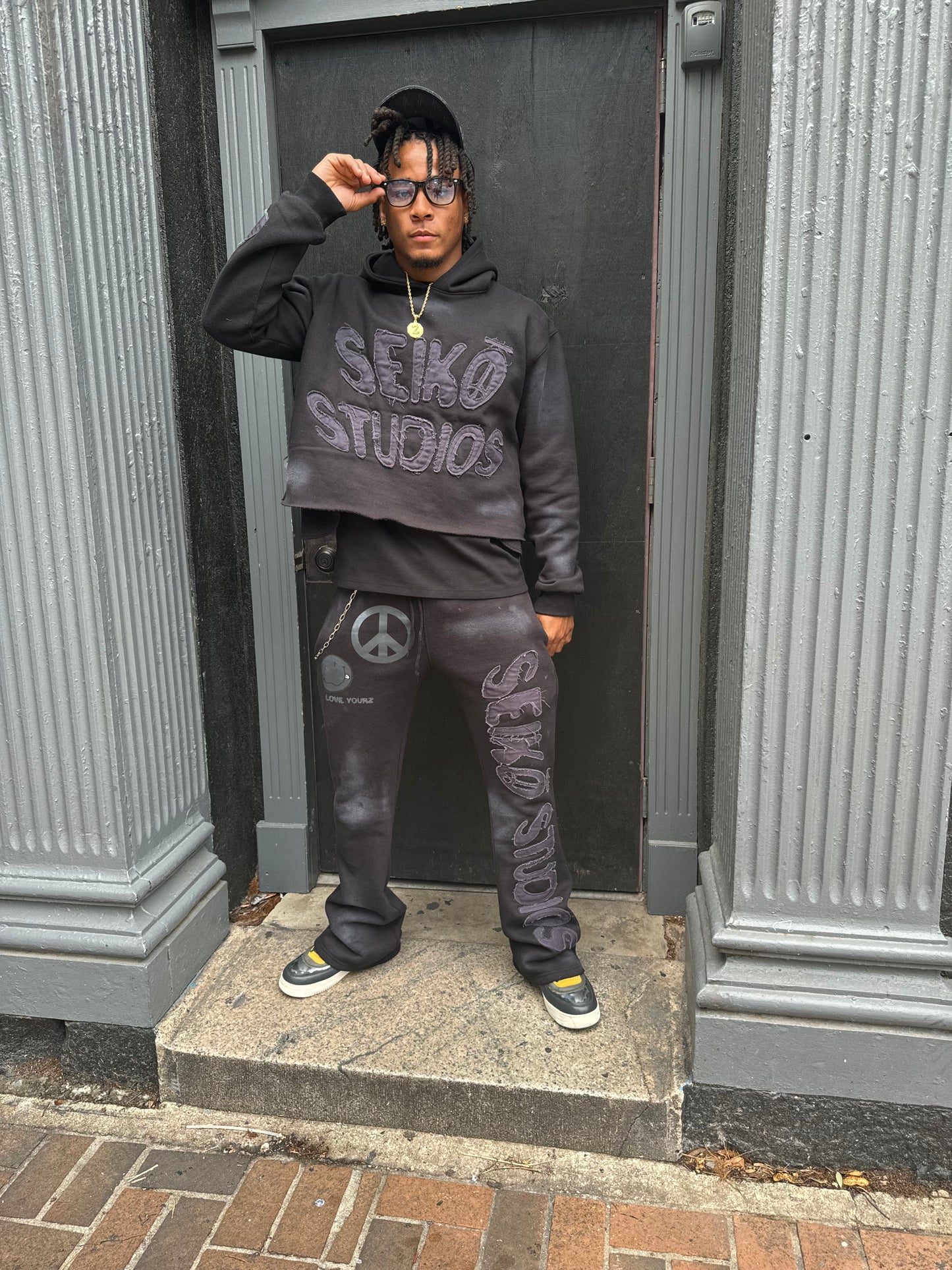 Black "SD" Hoodie